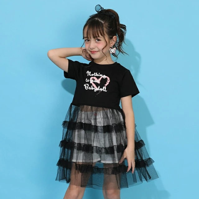 日本童裝 BDL 薄紗層疊連身裙 90-140cm 女童款 夏季 TOPS DRESSES