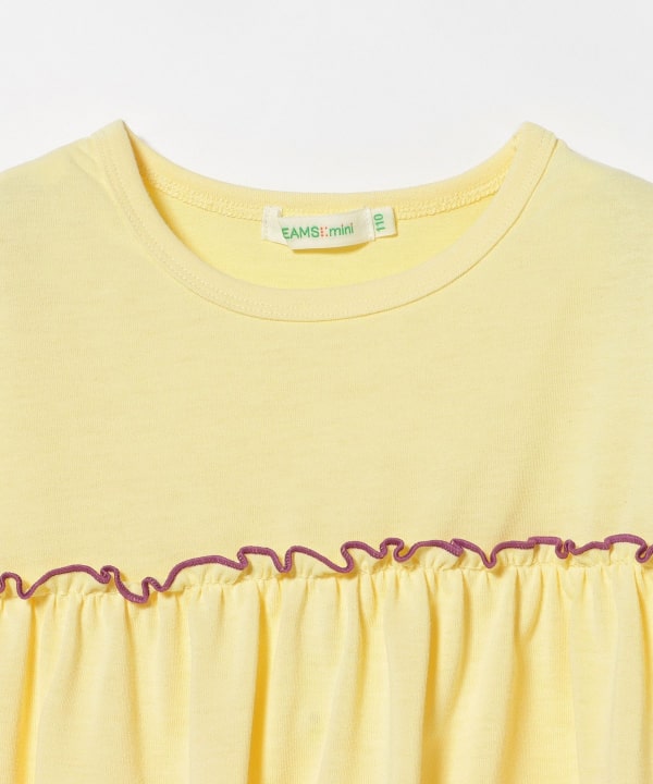 日本童裝 BE#AMS mini 防UV 吸水速乾 荷葉邊上衣 90-130cm 女童款 夏季 TOPS