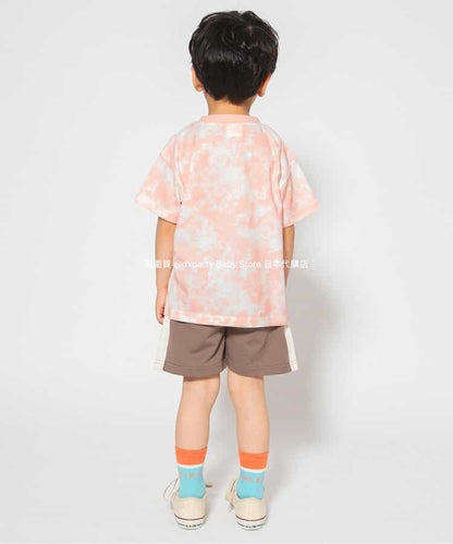 Japanese children's clothing BREEZE tie-dye ice cream top 80-140cm boys/girls summer TOPS 