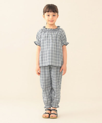 日本童裝 BE#AMS mini 格紋長褲 90-130cm 女童款 夏季 PANTS