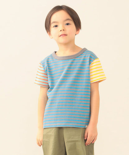 日本童裝 BE#AMS mini 條紋短袖上衣 90-140cm 女童款 夏季 TOPS