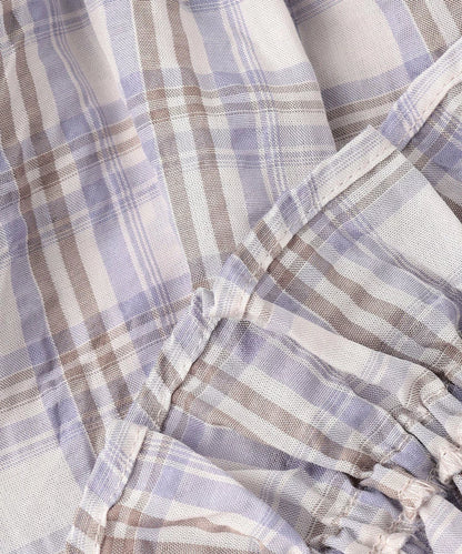 日本童裝 aF#a325 雙向格紋吊帶襯衫 110-160cm 女童款 夏季 TOPS