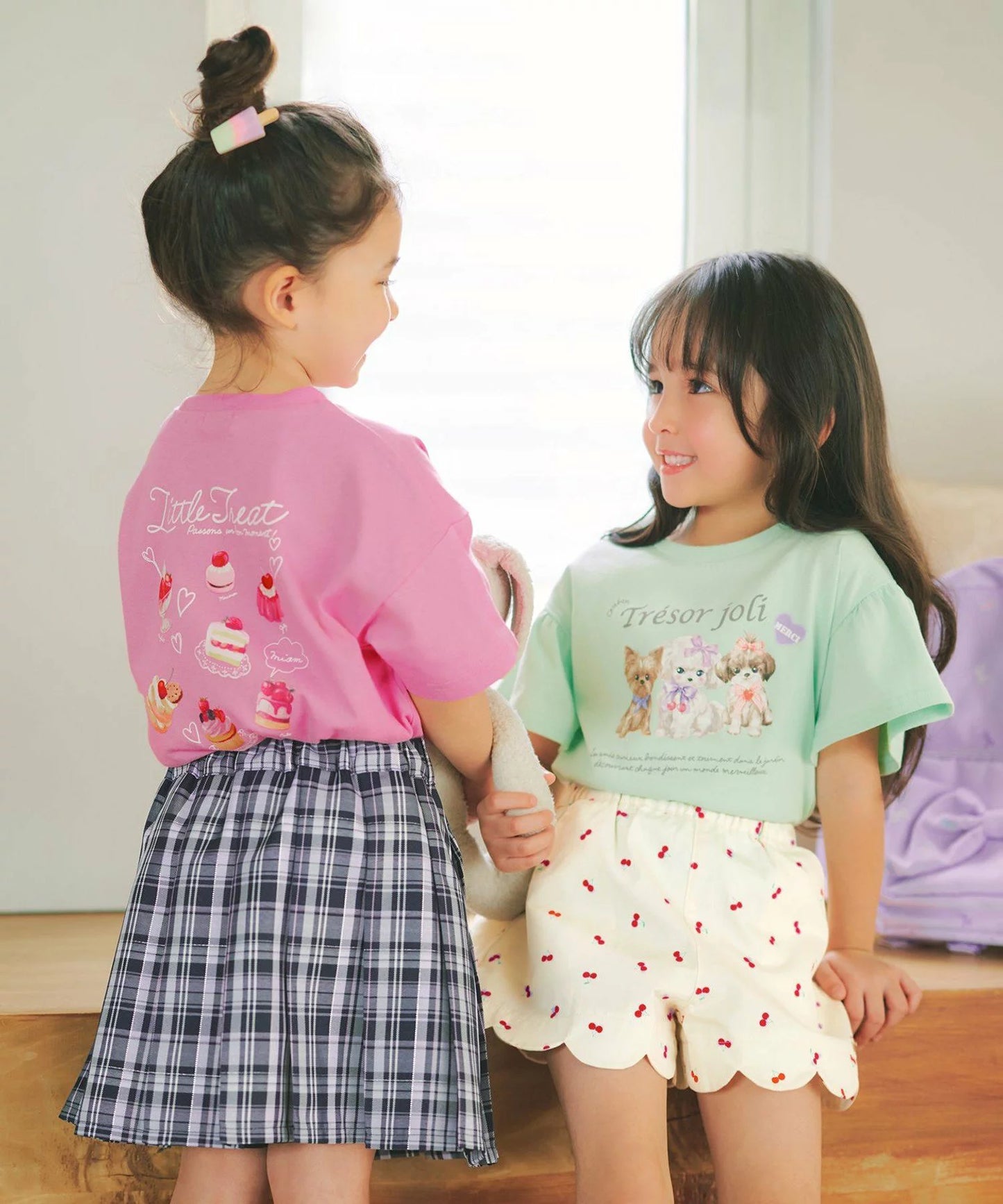 日本童裝 aF#a325 可愛動物印花上衣 90-150cm 女童款 夏季 TOPS
