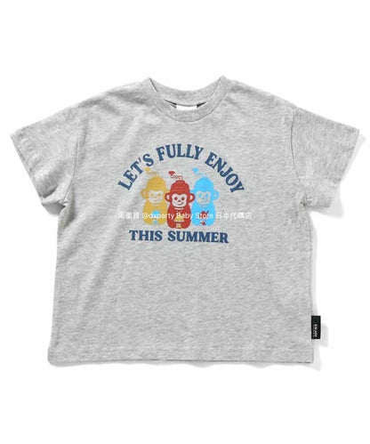 BREEZE Japanese Summer Festival Print Tops (80-140cm) for Boys and Girls (Summer) 