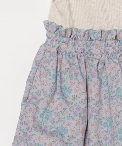 日本童裝 BE#AMS mini 碎花拼接無袖連身裙 90-150cm 女童款 夏季 DRESSES