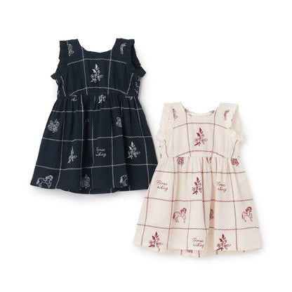 日本童裝 pe#main 印度棉圖案刺繡連身裙 80-130cm 女童款 夏季 DRESSES