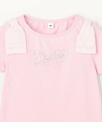 日本童裝 aF#a325 蝴蝶結肩袖上衣 110-160cm 女童款 夏季 TOPS