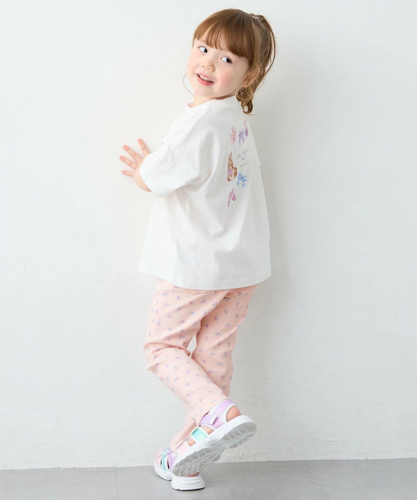 日本童裝 aF#a325 印花短袖上衣 90-150cm 女童款 夏季 TOPS