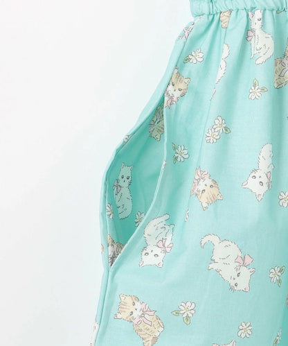 日本童裝 aF#a325 接觸冷感 全印花連身裙 90-140cm 女童款 夏季 DRESSES