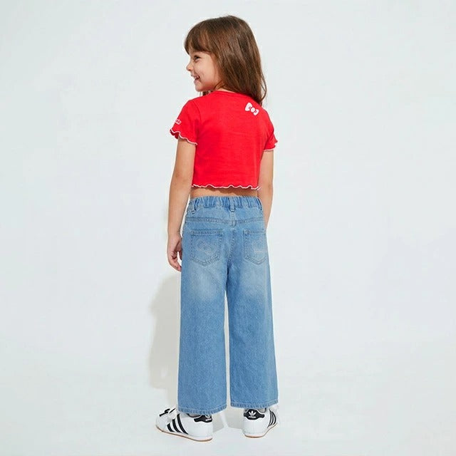 日本童裝 BDL x Sanrio 木耳邊短款上衣 90-140cm 女童款 夏季 TOPS