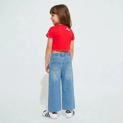 日本童裝 BDL x Sanrio 木耳邊短款上衣 90-140cm 女童款 夏季 TOPS