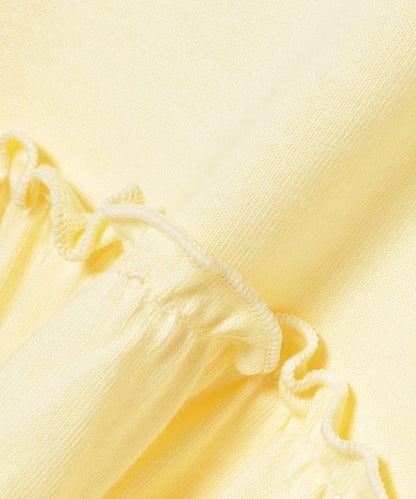 日本童裝 BE#AMS mini 印花皺褶上衣 90-140cm 女童款 夏季 TOPS