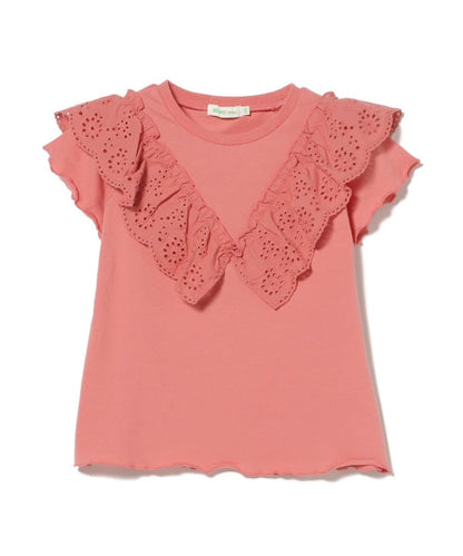 日本童裝 BE#AMS mini 棉質蕾絲上衣 90-140cm 女童款 夏季 TOPS