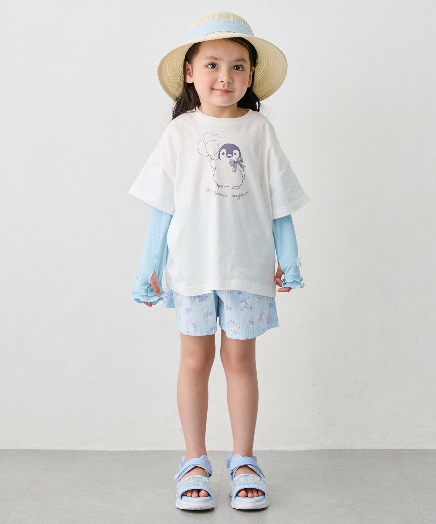 日本童裝 aF#a325 接觸冷感 休閒短褲 100-150cm 女童款 夏季 PANTS