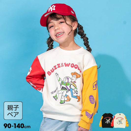 Japanese BDL x Disney Toy Story two-tone sleeve sweatshirt 90-140cm boys/girls spring/summer TOPS 