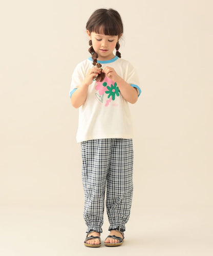 日本童裝 BE#AMS mini 格紋長褲 90-130cm 女童款 夏季 PANTS