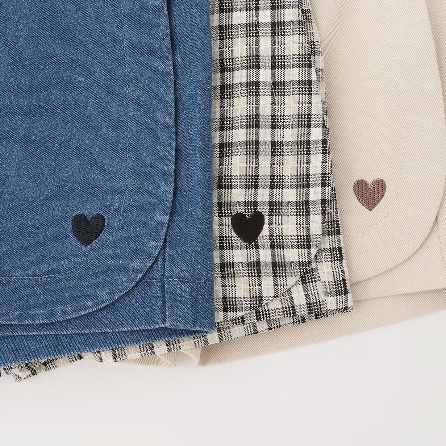 日本童裝 pe#main 心形刺繡裙褲 80-130cm 男童款 夏季 PANTS