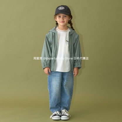 Japanese children's clothing b・R# 2Way vest with detachable sleeves (100-150cm) for boys and girls, spring and summer outerwear 
