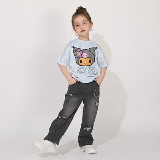 Japanese BDL x Disney parent-child print tops (80-150cm) for boys and girls (summer TOPS) 