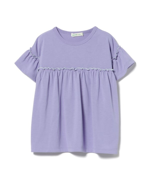 日本童裝 BE#AMS mini 防UV 吸水速乾 荷葉邊上衣 90-130cm 女童款 夏季 TOPS