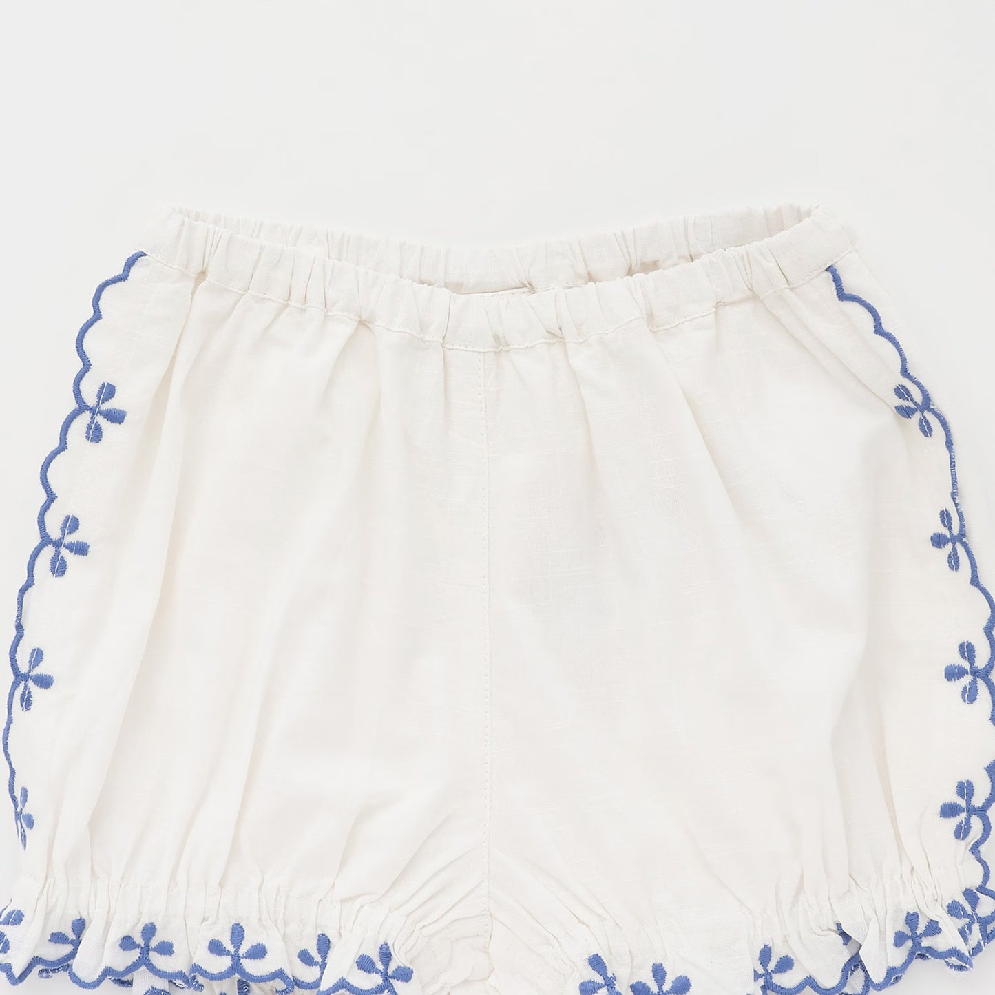 日本童裝 pe#main 達尼卡爾刺繡兩件套裝 70-80cm 女童款 初生嬰兒 夏季 TOPS PANTS