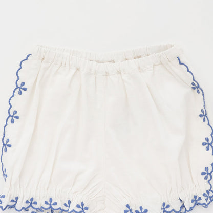 日本童裝 pe#main 達尼卡爾刺繡兩件套裝 70-80cm 女童款 初生嬰兒 夏季 TOPS PANTS
