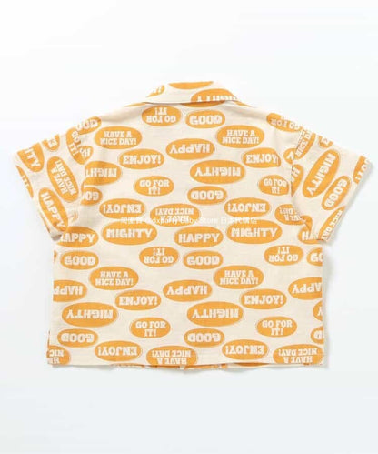 Japanese children's clothing BREEZE printed shirt 90-140cm boys' summer TOPS 