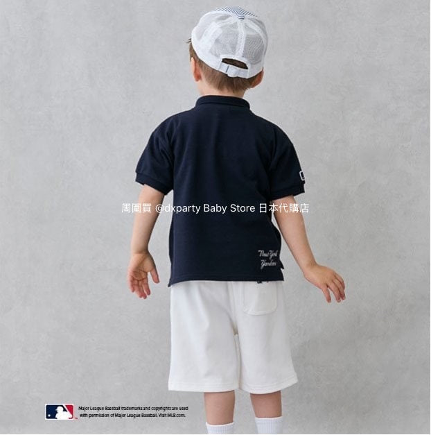 Japanese children's clothing pe#main x MLB logo embroidered shorts 80-130cm boys' summer PANTS 