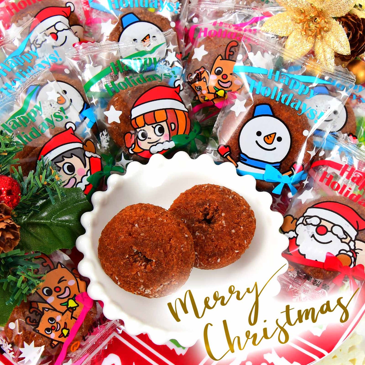 日本直送 聖誕朱古力甜甜圈 80g Christmas 聖誕快樂特輯 聖誕限定零食