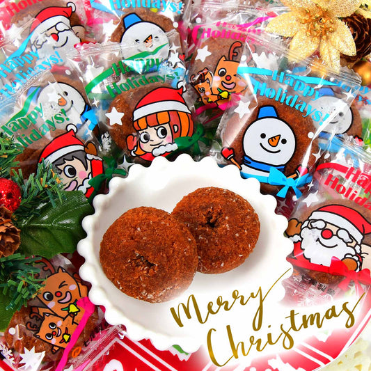 日本直送 聖誕朱古力甜甜圈 80g Christmas 聖誕快樂特輯 聖誕限定零食