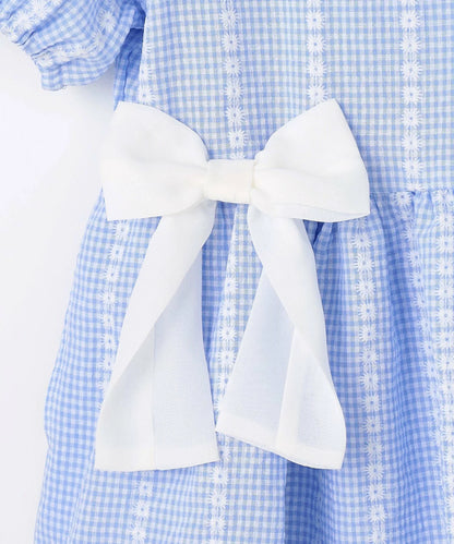 日本童裝 aF#a325 蝴蝶結連身裙 100-150cm 女童款 夏季 DRESSES 面試/宴會/表演