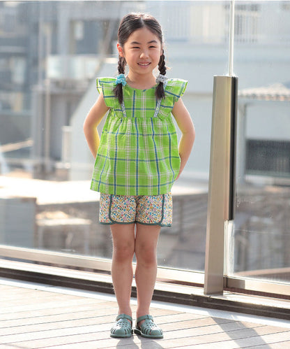 日本童裝 BE#AMS mini 水陸兩用 防水系列 碎花沙灘褲 90-140cm 女童款 PANTS 夏季 夏日玩水泳衣特輯