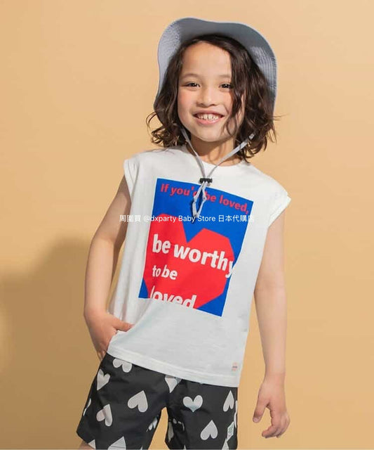 Japanese children's clothing BREEZE sleeveless printed top 80-140cm boys/girls summer TOPS 