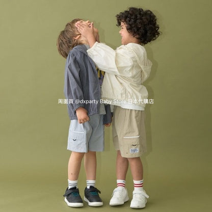 Japanese children's clothing b・R# 2Way vest with detachable sleeves (100-150cm) for boys and girls, spring and summer outerwear 