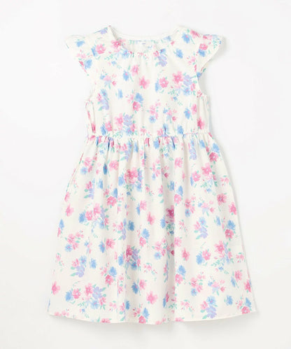日本童裝 aF#a325 接觸冷感 全印花連身裙 90-140cm 女童款 夏季 DRESSES