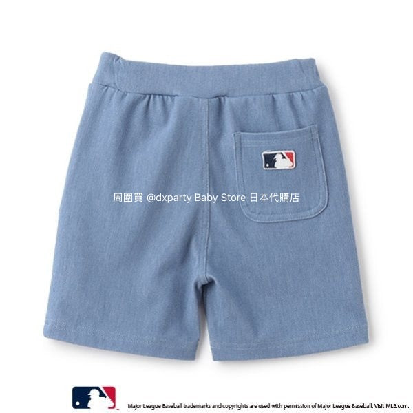 日本童裝 pe#main x MLB logo刺繡短褲 80-130cm 男童款 夏季 PANTS