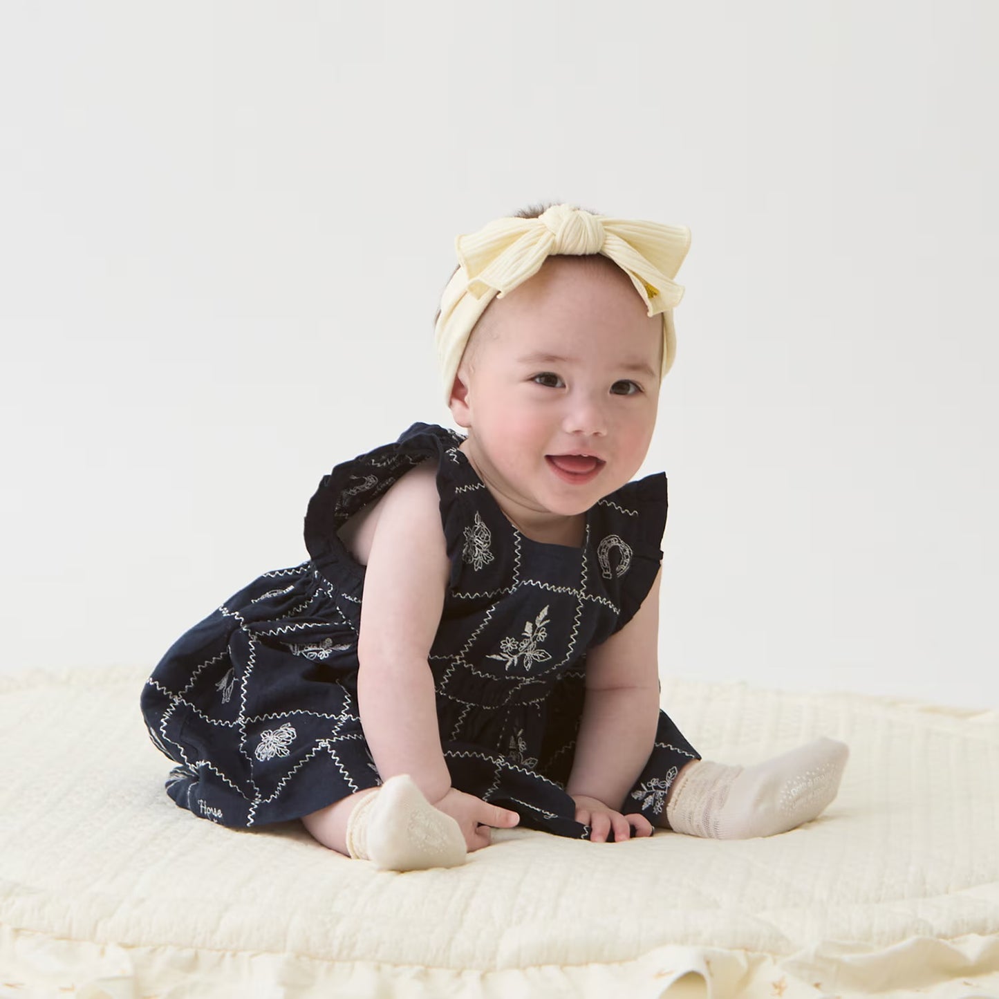 日本童裝 pe#main 印度棉圖案刺繡兩件套裝 70-80cm 女童款 初生嬰兒 夏季 DRESSES PANTS