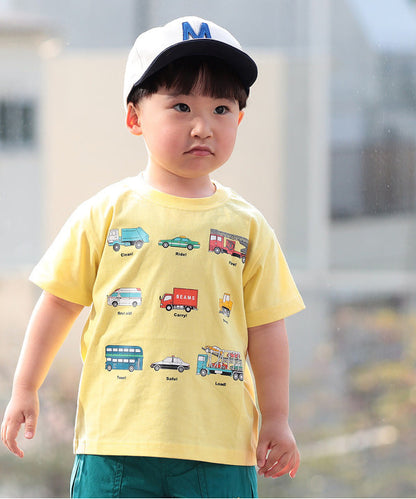 日本童裝 BE#AMS mini 工作車印花上衣 90-130cm 男童款 夏季 TOPS