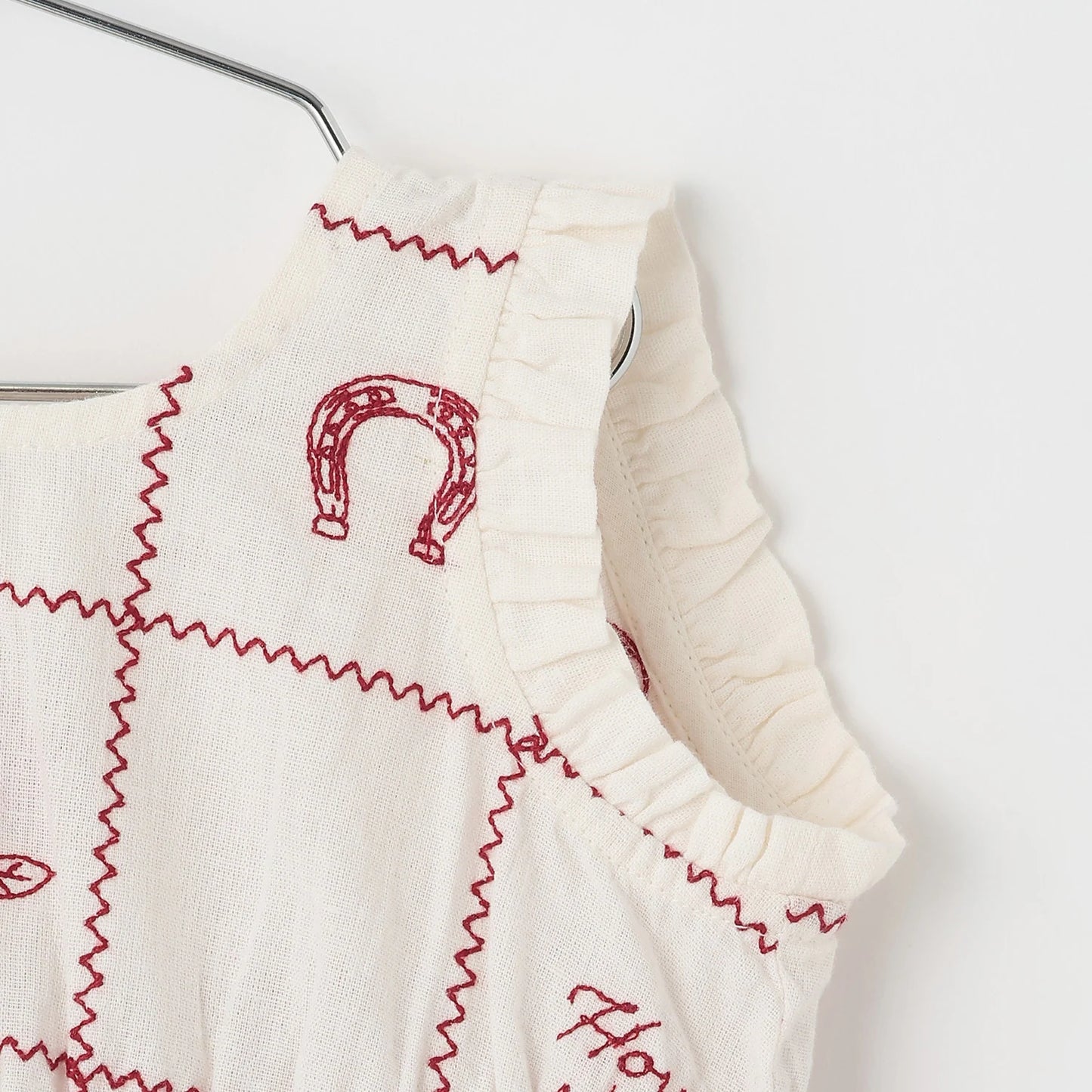 日本童裝 pe#main 印度棉圖案刺繡兩件套裝 70-80cm 女童款 初生嬰兒 夏季 DRESSES PANTS
