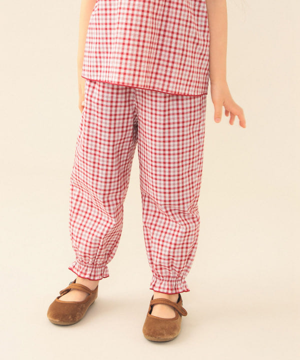日本童裝 BE#AMS mini 格紋長褲 90-130cm 女童款 夏季 PANTS