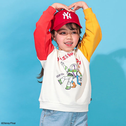 Japanese BDL x Disney Toy Story two-tone sleeve sweatshirt 90-140cm boys/girls spring/summer TOPS 