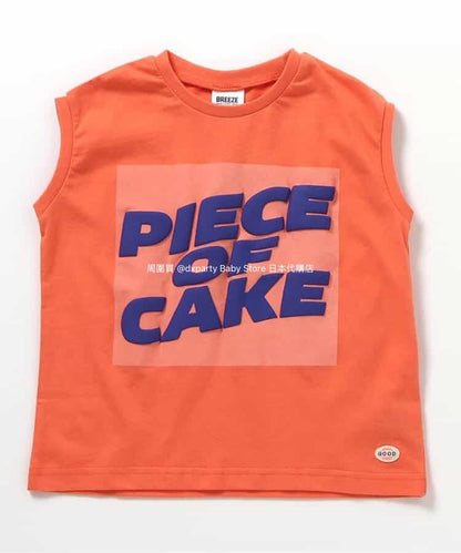 Japanese children's clothing BREEZE sleeveless printed top 80-140cm boys/girls summer TOPS 