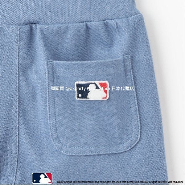 日本童裝 pe#main x MLB logo刺繡短褲 80-130cm 男童款 夏季 PANTS