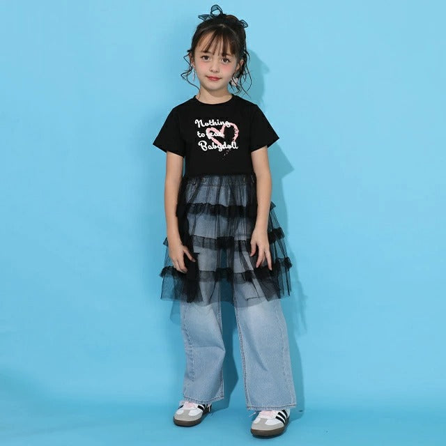 日本童裝 BDL 薄紗層疊連身裙 90-140cm 女童款 夏季 TOPS DRESSES