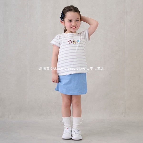 日本童裝 pe#main 可愛皺褶短袖上衣 80-130cm 女童款 夏季 TOPS
