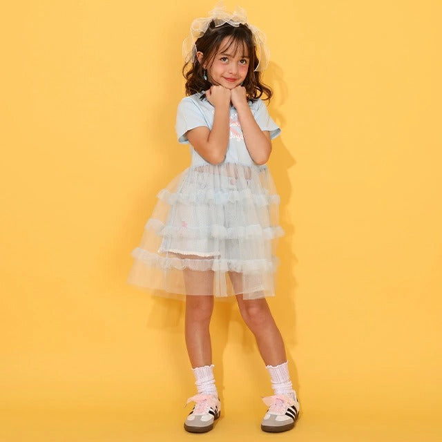 日本童裝 BDL 薄紗層疊連身裙 90-140cm 女童款 夏季 TOPS DRESSES
