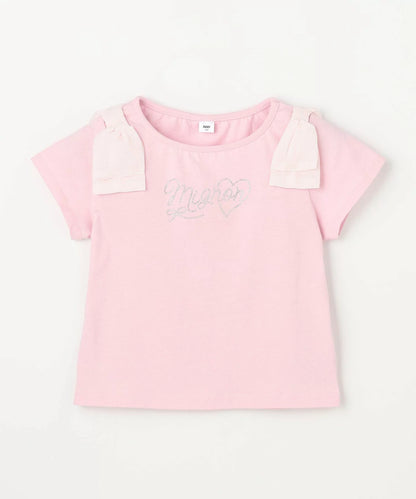 日本童裝 aF#a325 蝴蝶結肩袖上衣 110-160cm 女童款 夏季 TOPS
