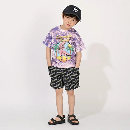 Japanese BDL x Disney parent-child print tops (80-150cm) for boys and girls (summer TOPS) 