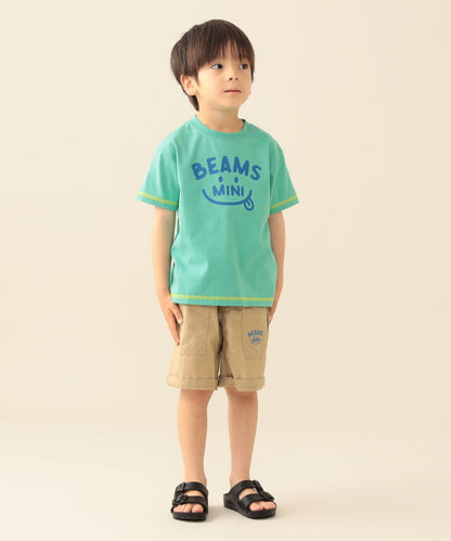 日本童裝 BE#AMS mini 微笑LOGO上衣 90-130cm 親子裝 男童款/女童款 夏季 TOPS