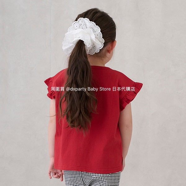 日本童裝 pe#main 可愛皺褶短袖上衣 80-130cm 女童款 夏季 TOPS